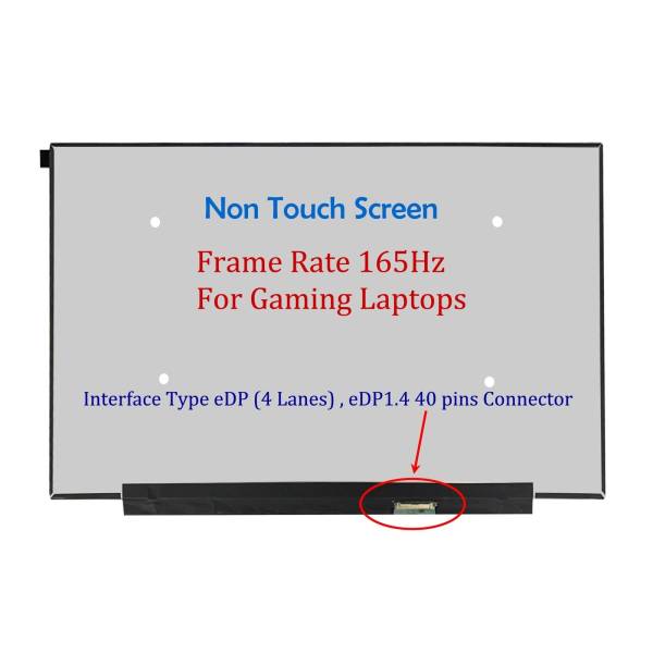 Display Laptop Gaming, Acer, Nitro 5 AN517-55, KL.1730E.012, NE173QHM-NY6, 17.3 inch, QHD 2560x1440, 165Hz, 40 pini