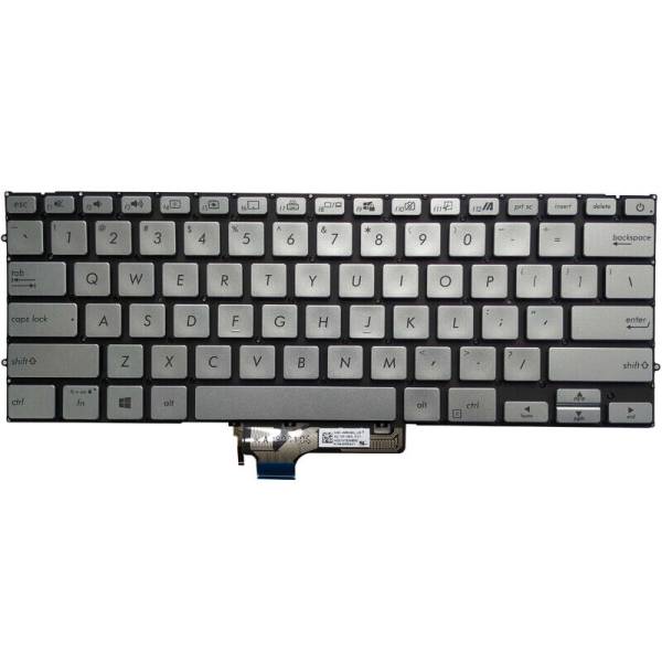 Tastatura Laptop, Asus, VivoBook  S14 S431F, S431FA, S431FL, iluminata, argintie, layout US