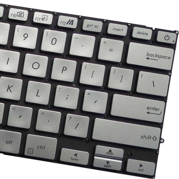 Tastatura Laptop, Asus, VivoBook  S14 S431F, S431FA, S431FL, iluminata, argintie, layout US