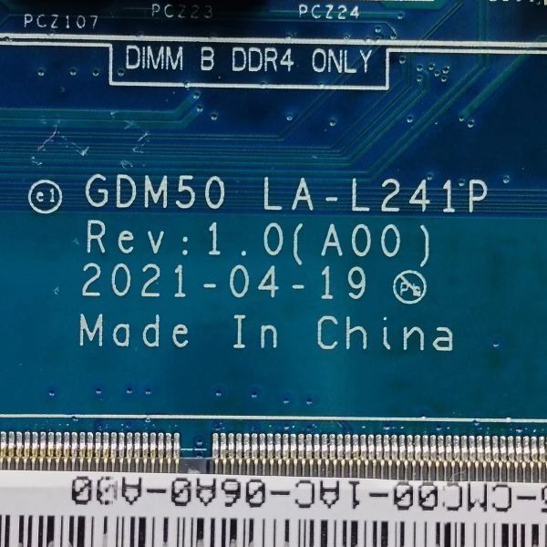 Placa de baza Laptop, Dell, Vostro 14 3420, intel i7-1165G7, SRK02, 08H85W, 8H85W, GDM50, LA-241P