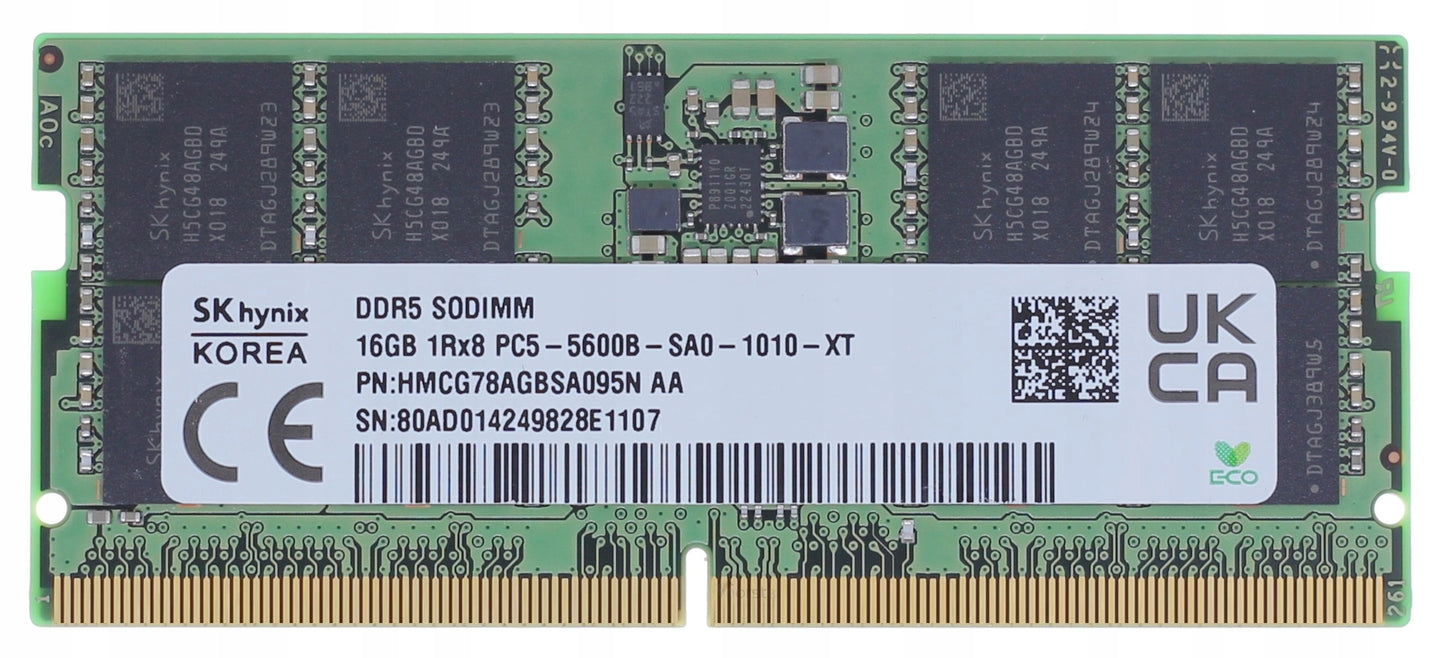 Memorie ram Laptop, SK Hynix, 16GB, 5600Mhz, PC5-5600B-SA-1010-XT