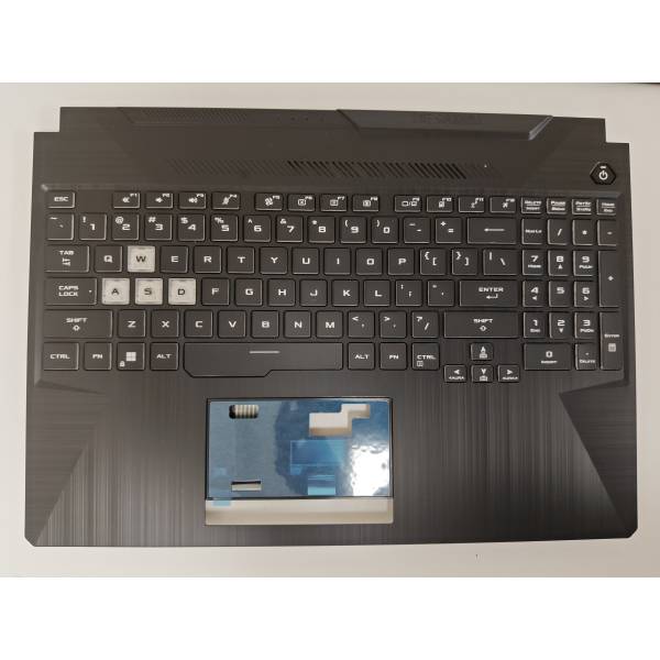 Carcasa superioara cu tastatura palmrest Laptop Gaming, Asus, TUF F15 FX506HF, FX506HCB, FX506HE-2A, 90NR0703-R30UI1, ilumianta, RGB, layout US