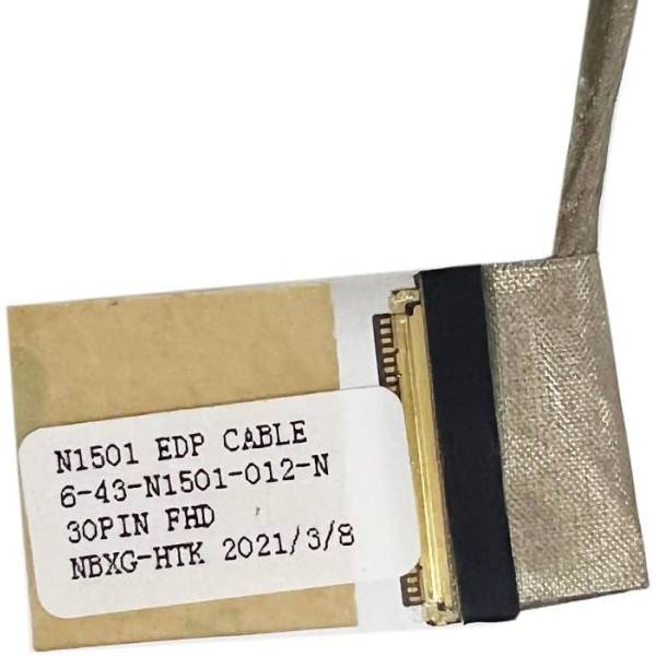 Cablu video LVDS Laptop, Sager, Notebook NP8640, 8640-S, P640RE, 6-43-P6401-010-1N, Ni501 EDP Cable, 30 pini