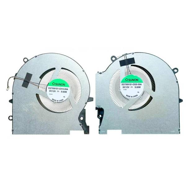 Set coolere Laptop, HP, OMEN 17-CM, 17T-CM, N35251-001, M57139-001, N38427-001, N38428-001, M78889-001, M78888-001, EG75091S1-C010-S9A, EG75091S1-C020-S9A, SOLDQ5DC99C008, SOLDQ5DC99C009, 12V, 0.8A