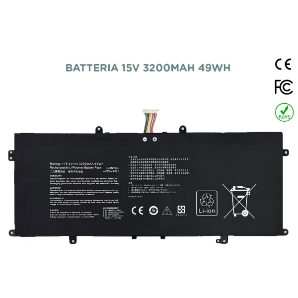 Baterie compatibila Laptop, Asus, ZenBook S13 UX393E, UX393EA, UX393J, UX393JA, 4ICP5/49/121, C41N1904-1, 15.4V, 3200mAh, 49Wh