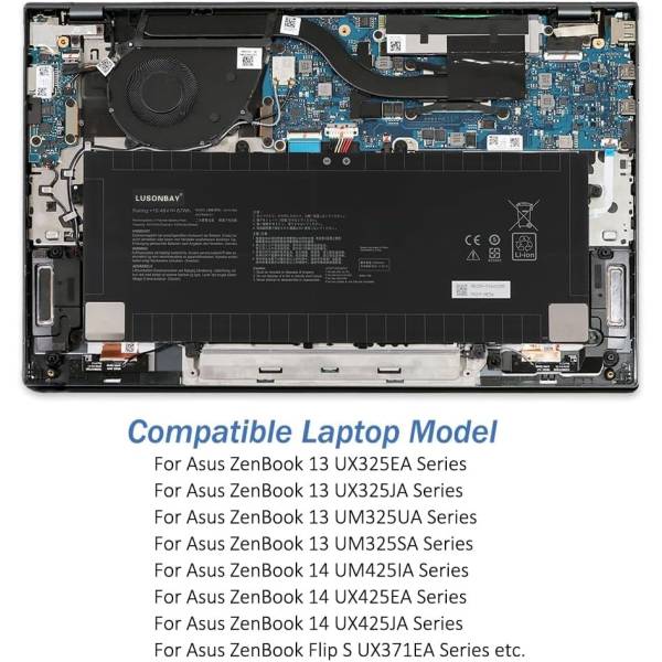 Baterie compatibila Laptop, Asus, ZenBook S 13 OLED UM5302, UM5302T, UM5302TA, UM5302L, UM5302LA, 4ICP5/49/121, C41N1904-1, 15.4V, 3200mAh, 49Wh
