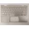 Carcasa superioara cu tastatura palmrest Laptop 2-in-1, HP, Envy X360 13-BD, 13T-BD, TPN-C152, M15290-171, AM2UT000450, AM2UT000900, iluminata, aurie, layout US ARABIC