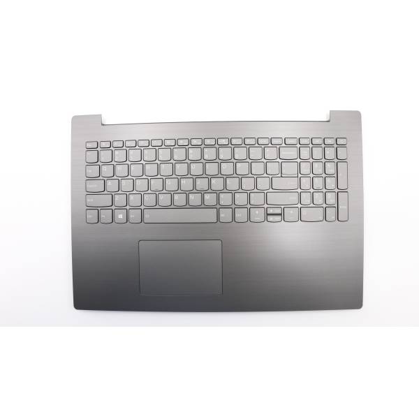 Carcasa superioara cu tastatura palmrest Laptop, Lenovo, IdeaPad 330-15ICH Type 81FX, 5CB0R58647, 5CB0R47036, AP17P000110, AM17P000200, DG521, Iron Grey, iluminata, layout US