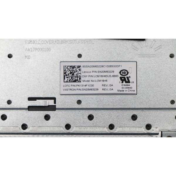 Carcasa superioara cu tastatura palmrest Laptop, Lenovo, IdeaPad 330-15ICH Type 81FX, 5CB0R58647, 5CB0R47036, AP17P000110, AM17P000200, DG521, Iron Grey, iluminata, layout US