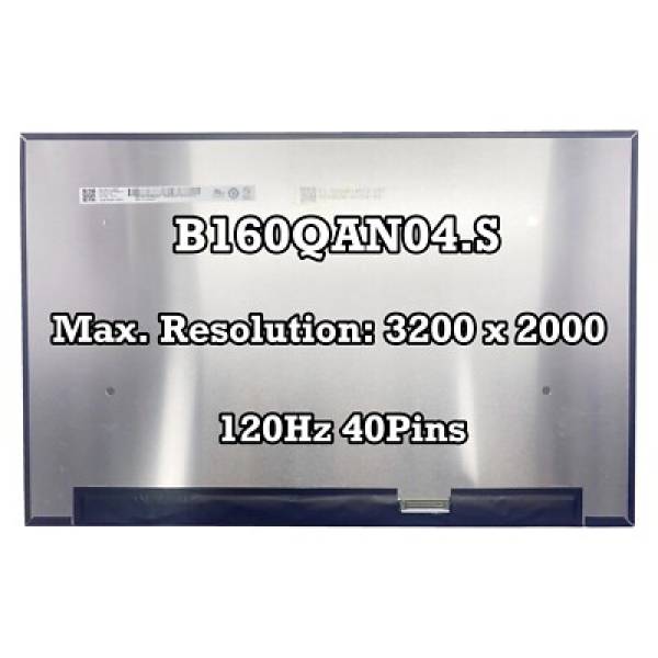 Display Laptop, Lenovo, Legion S7 16APH8 Type 82Y4, 5D11K21134, B160QAN04.S, 16 inch, rezolutie 3K, 3200x1200, 120Hz, 40 pini