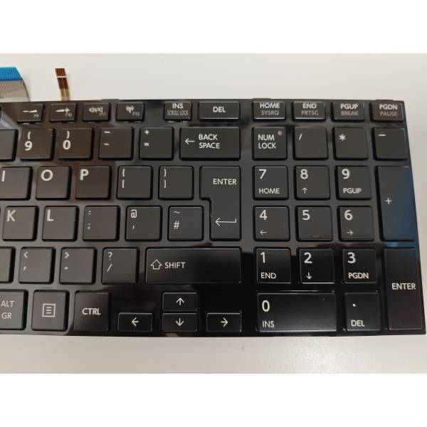 Tastatura Laptop, Toshiba, Satellite E55-A, E55D-A, E55DT-A, E55T-A, iluminata, neagra, layout UK