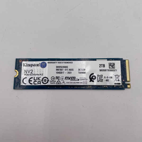 Solid State Drive (SSD) Kingston NV2, 2TB, PCIe 4.0 NVMe M.2, SNV2S/2000G, bulk Solid State Drive (SSD) Kingston NV2, 2TB, PCIe 4.0 NVMe M.2, SNV2S/2000G, bulk