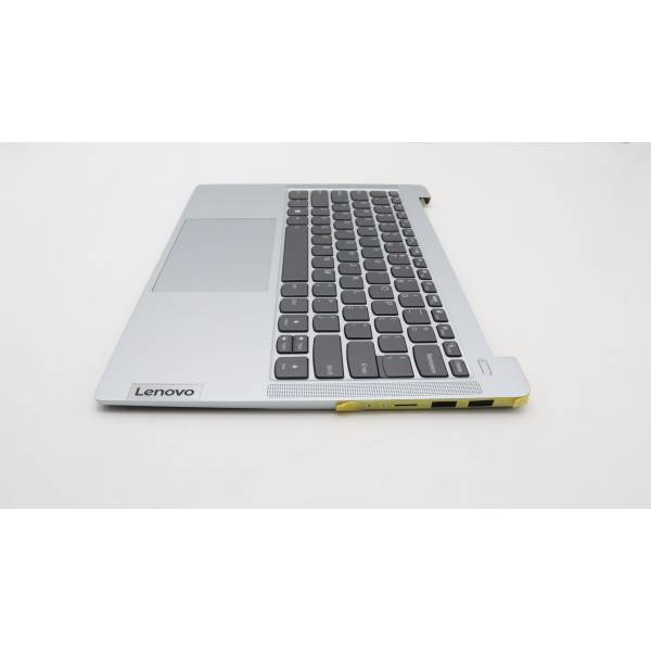 Carcasa superioara cu tastatura palmrest Laptop, Lenovo, IdeaPad Slim 5 14ABR8 Type 82XE, 5CB1L10834, AM3XW000801, Clould Grey, iluminata, layout US