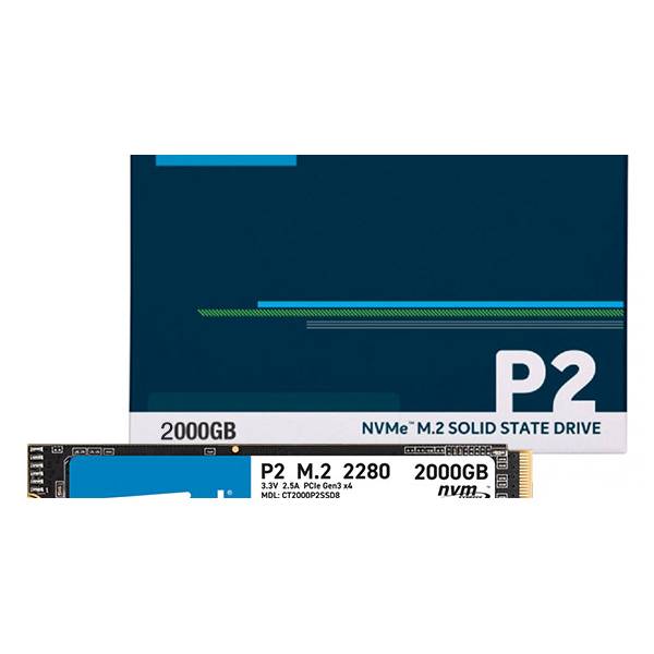 Solid State Drive (SSD) Crucial P2, 2TB, NVMe, M.2., CT2000P2SSD8, Laptop/Desktop Solid State Drive (SSD) Crucial P2, 2TB, NVMe, M.2., CT2000P2SSD8, Laptop/Desktop