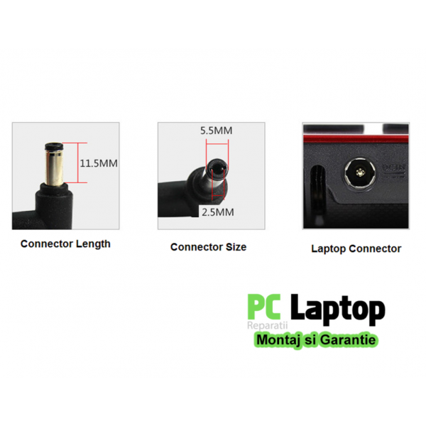 Incarcator Laptop, Asus, F83C, F83CR, F83S, F83SE, F83T, F83V, F83VD, F83VF, 0A001-013100EM, ADP-65GD B, 19V, 3.42A, 65W, mufa 5.5x2.5mm
