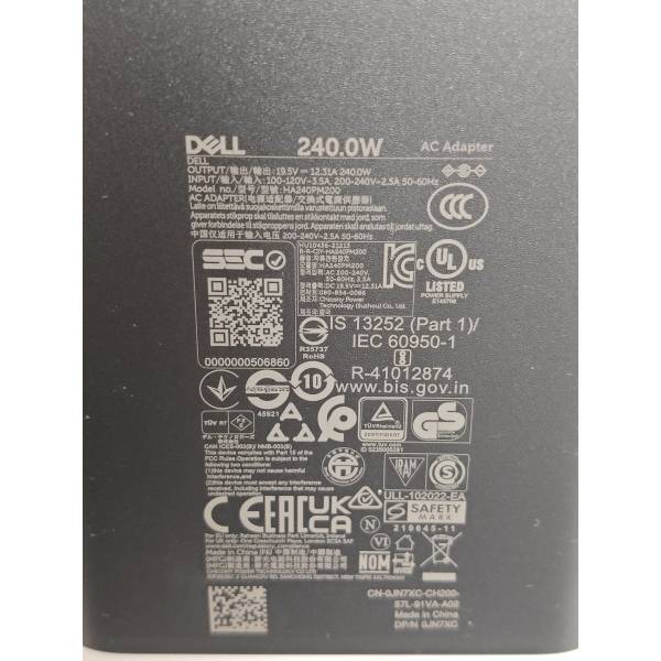 Incarcator Laptop, Dell, Alienware m15, 0JN7XC, HA240PM200, 19.5V, 12.31A, 240W, mufa 7.4x5.0mm