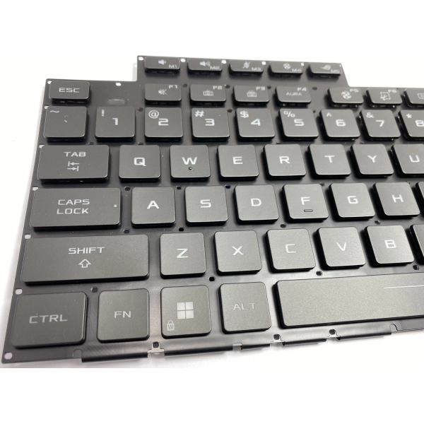 Tastatura Laptop Gaming, Asus, ROG Strix Scar 17 G733P, G733PY, G733PYV, G733PZ, iluminata, RGB Per Key, 20 pini, neagra, layout US