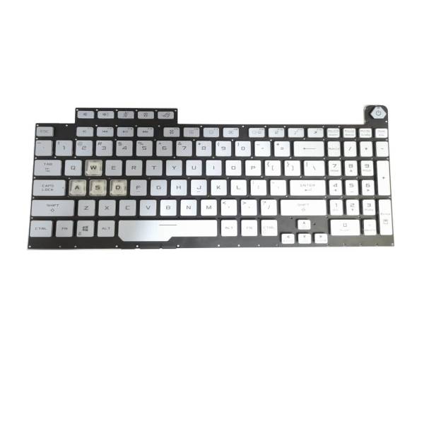 Tastatura Laptop Gaming, Asus, ROG Strix G G731G, G731GU, iluminata, RGB 4-Zone, 16 pini, Glacier Blue, layout US