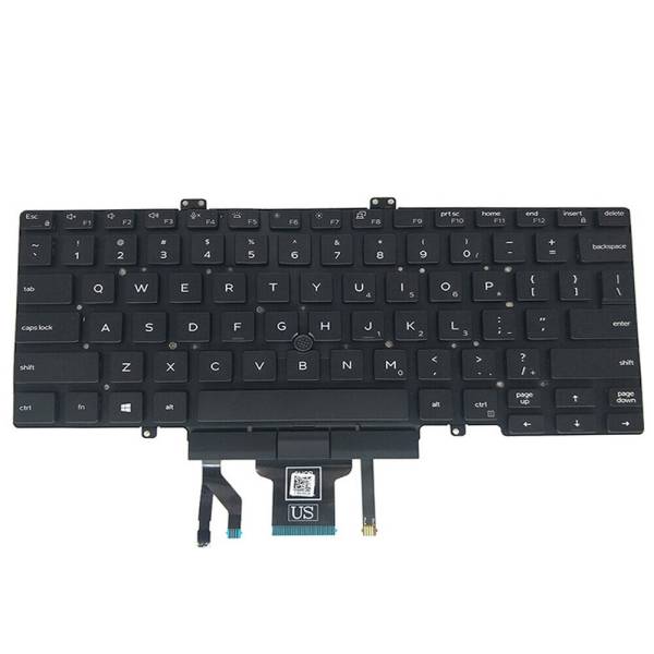 Tastatura Laptop, Dell, Latitude 7410, P119G, P119G001, 03J9FC, 0H2DXX, iluminata, Dual Point, neagra, layout US