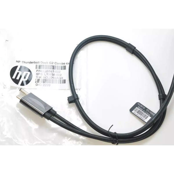 Cablu combo conectare docking station HP, Thunderbolt 3 G2, TPA070-E84, L25667-001, L25667-002, L15938-002, 230W, 0.7M