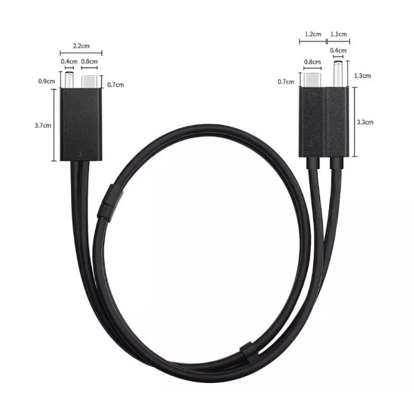 Cablu combo conectare docking station HP, Thunderbolt 3 G2, TPA070-E84, L25667-001, L25667-002, L15938-002, 230W, 0.7M