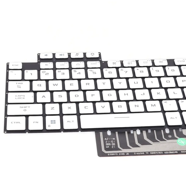 Tastatura Laptop Gaming, Asus, TUF A16 FA607N, FA607NU, FA607P, FA607PI, FA607PV, iluminata, alba, layout US