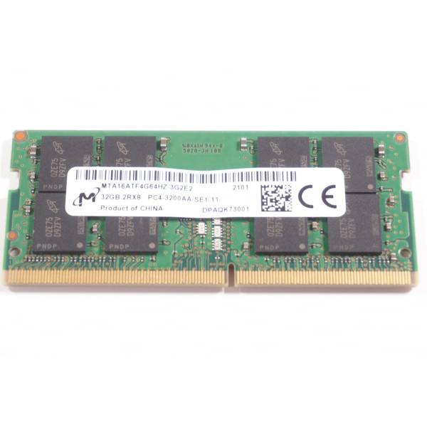 Memorie Ram Laptop Micron 32GB, DDR4, 2Rx8, PC4-3200AA, 3200Mhz, MTA16ATF4G64HZ-3G2E2, PC4-21300, CL19, 1.2V, Non-ECC, sodimm, 260 pini