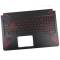 Carcasa superioara cu tastatura palmrest Laptop Gaming, Asus, TUF FX80G, FX80GD, FX80GE, FX80GM, 90NR00J2-R31US0, 3BBKLTAJNP0, 13NR00I0AM0111, FX504GD-1B, iluminata, neagra, layout US
