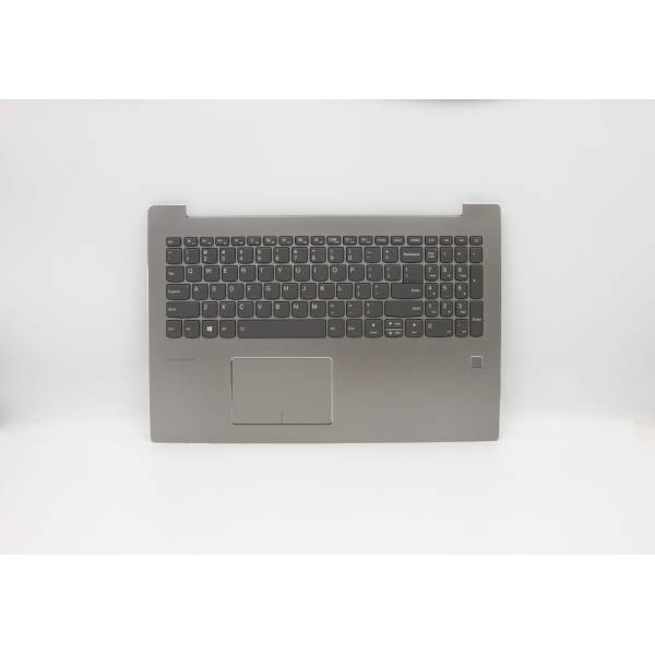 Carcasa superioara cu tastatura palmrest Laptop, Lenovo, IdeaPad 520-15IKB Type 80YL, 81BF, 5CB0N98697, AM14K000300, iluminata, Mineral Gray, fingerprint, layout US