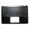 Carcasa superioara cu tastatura palmrest Laptop 2-in-1, Asus, ZenBook Flip UX360U, UX360UA, UX360UAK, 90NB0C03-R30UI0, UX360UA-1C, 13NB0C03AM0211, iluminata, neagra, layout US