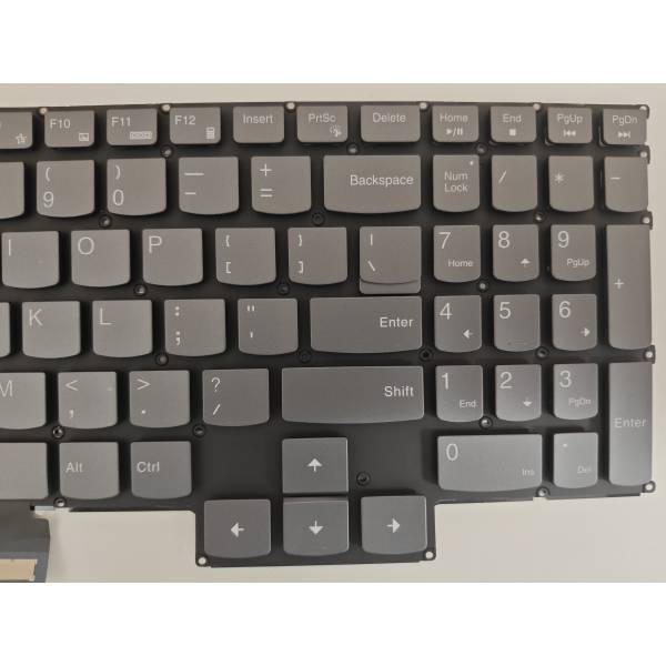 Tastatura Laptop, Lenovo, Legion Pro 7 16ARX8H Type 82WS, iluminata, RGB 20 pini, gri, layout US