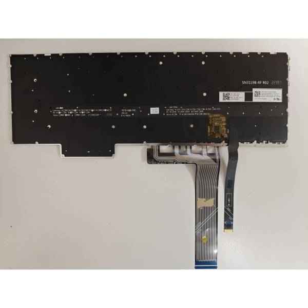 Tastatura Laptop, Lenovo, Legion Pro 7 16ARX8H Type 82WS, iluminata, RGB 20 pini, gri, layout US