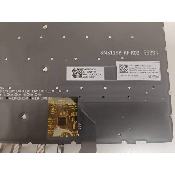 Tastatura Laptop, Lenovo, Legion Pro 7 16ARX8H Type 82WS, iluminata, RGB 20 pini, gri, layout US
