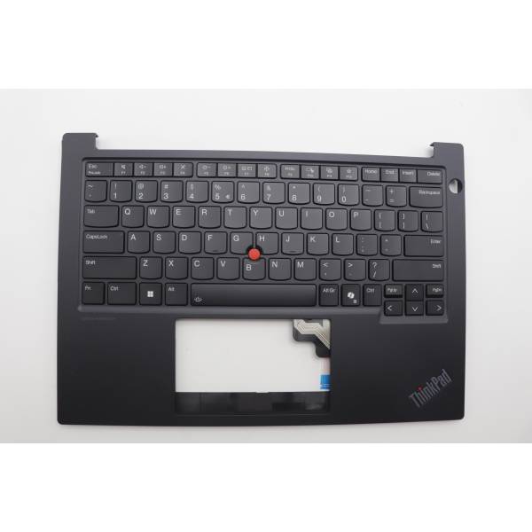 Carcasa superioara cu tastatura palmrest Laptop, Lenovo, ThinkPad E14 Gen 6 Type 21M7, 21M8, 5M11N94241, AP39N000300, AM39F000100, iluminata, neagra, layot US