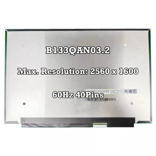 Display compatibil Laptop, Lenovo, ThinkBook 13x ITG Type 20WJ, 5D11B21082, 5D10S39721, NE133QDM-N61 V8.0, 13.3 inch, 2560x1600, QHD, slim, 219mm, non touch, 60Hz, 40 pini