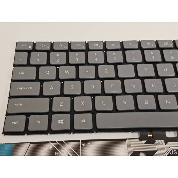 Tastatura Laptop, Dell, Vostro 3530, P112F, P112F010, P112F011, iluminata, gri deschis, layout US