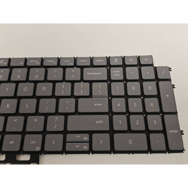 Tastatura Laptop, Dell, Vostro 3530, P112F, P112F010, P112F011, iluminata, gri deschis, layout US