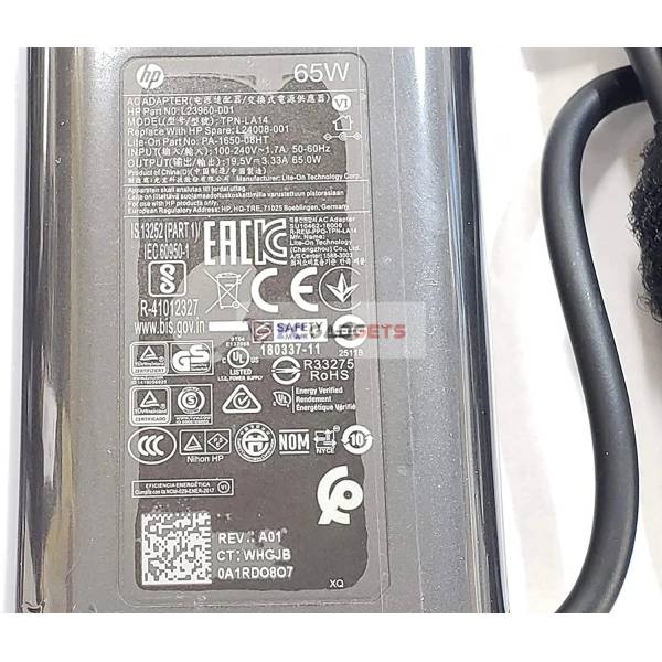 Incarcator Laptop, HP, Envy 17-CG, 17M-CG, 17T-CG, TPN-C146, TPN-AA04, L24008-001, L23960-004, 65W, 19.V, 3.33A, mufa albastra 4.5x3.0mm