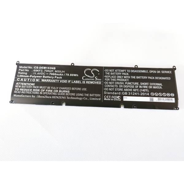 Baterie compatibila Laptop Gaming, Dell, G15 5515, P105F, P105F003, 69KF2, 069KF2, 11.4V, 7000mAh, 79.80Wh