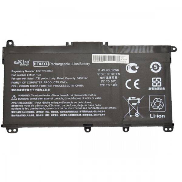Baterie compatibila Laptop, HP, 15-EF, 15Z-EF, TPN-Q230, L11421-1C2, HSTNN-IB8O, HT03XL, 11.4V, 3400mAh, 39Wh