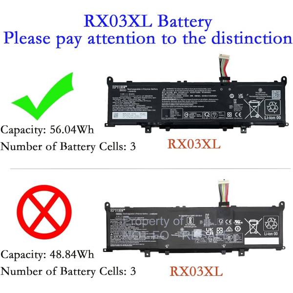 Baterie Laptop, HP, EliteBook 630 G11, N70706-005, N69453-AC1, 3ICP6/60/75, HSTNN-OB3R, RX03XL, 11.58V, 4646mAh, 56.04Wh