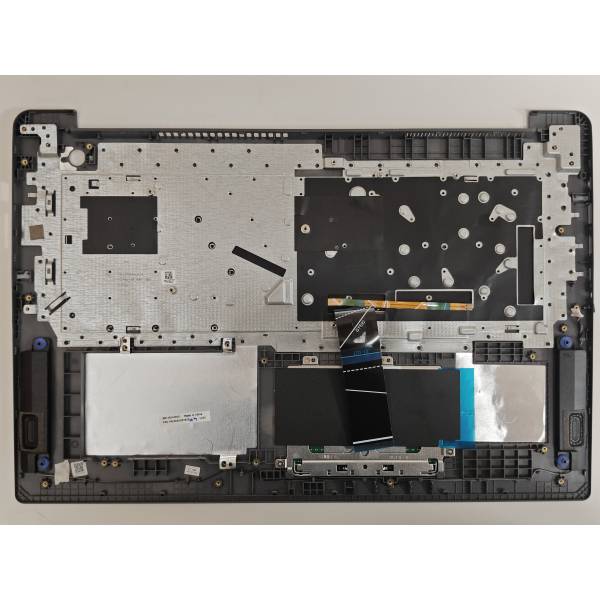 Carcasa superioara cu tastatura palmrest compatibila Laptop, Lenovo, IdeaPad 3-17ADA6 Type 82KS, AP26A000110, EC21N000510, HS760, iluminata, fingerprint, Iron Grey, layout US