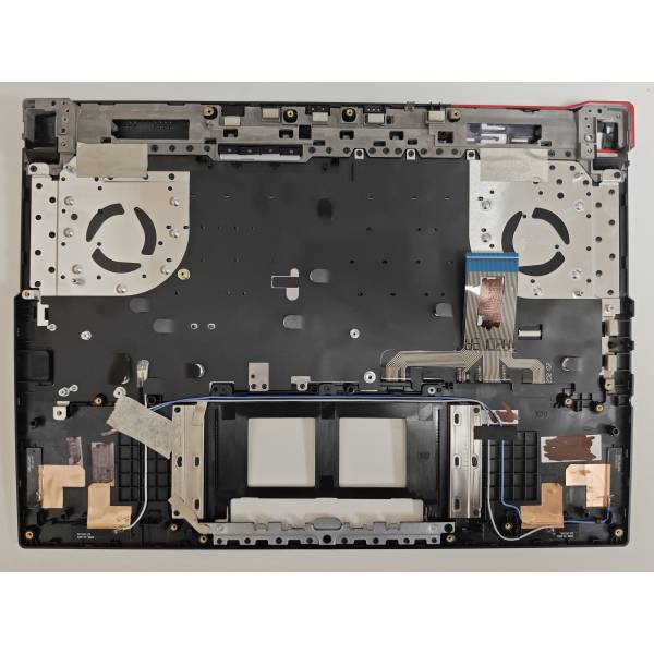 Carcasa superioara cu tastatura palmrest Laptop Gaming, Asus, ROG Strix G15 G513I, G513IE, G513Q, G513QR, G513QM, G513R, G513RX, 90NR0571-R31UK0, 6070B1886031, G513QM-1C, iluminata, RGB Per Key, neagra, layout US