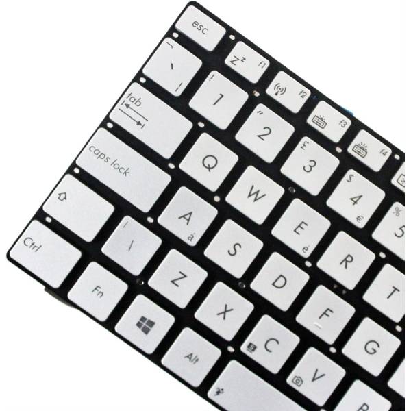 Tastatura Laptop, Asus, N76, N76Y, N76V, N76VB, N76VJ, N76VM, N76VZ, iluminata, argintie, layout UK