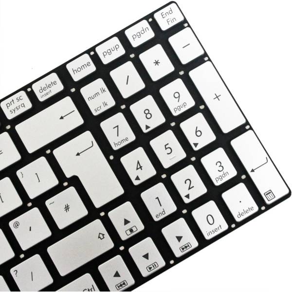 Tastatura Laptop, Asus, N76, N76Y, N76V, N76VB, N76VJ, N76VM, N76VZ, iluminata, argintie, layout UK