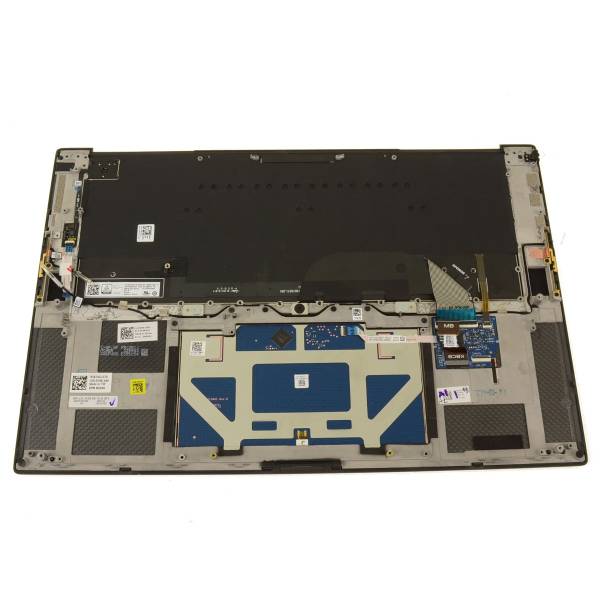 Carcasa superioara cu tastatura palmrest Laptop, Dell, XPS 15 9500, P91F, P91F002, 6JV4G, 06JV4G, 08NGH, 008NGH, EA2SH000100, iluminata, neagra, cu touchpad, layout US