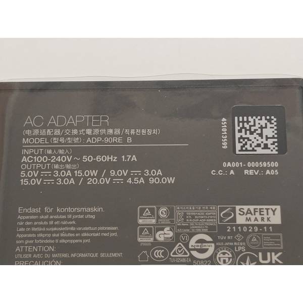 Incarcator Laptop, Asus, ZenBook S16 M5606N, M5606NA, M5606U, M5606UA, 0A001-00059500, ADP-90RE B, 20V, 4.5A, 90W, USB-C, Type-C