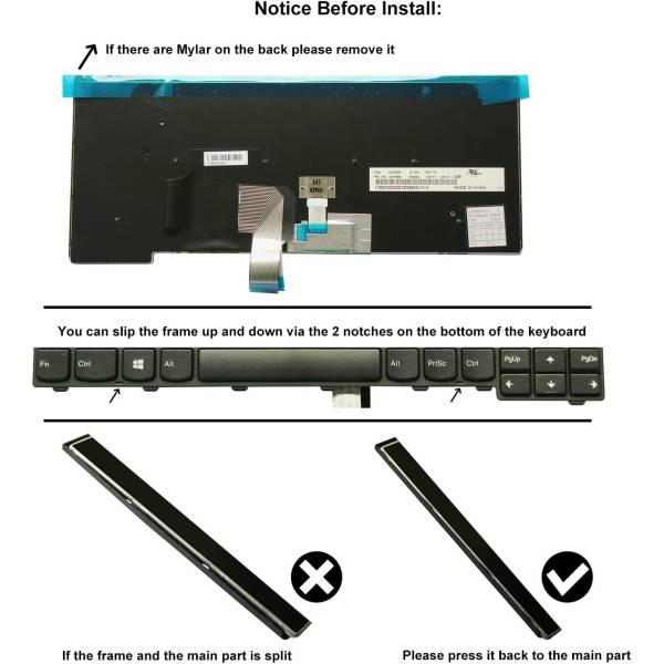 Tastatura Laptop, Lenovo, ThinkPad L440 Type 20AS, 20AT, iluminata, neagra, layout US