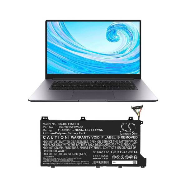 Baterie compatibila Laptop, Huawei, MateBook 13 HNL-WFP9, HNL-WFQ9, CS-HUT150NB, 3ICP5/62/81, HB4692J5ECW-31, 11.46V, 3600mAh, 41.26Wh