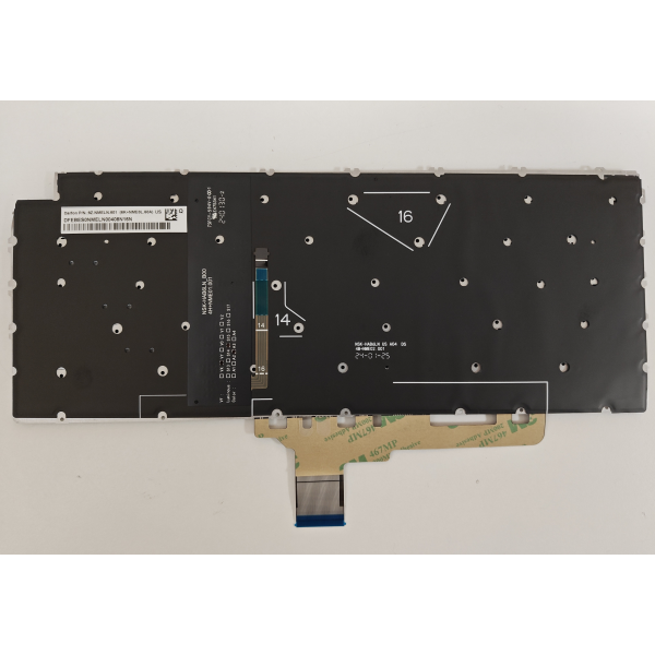 Tastatura Laptop 2-in-1, HP, Spectre X360 16-AA, 16T-AA, iluminata, maronie, layout US
